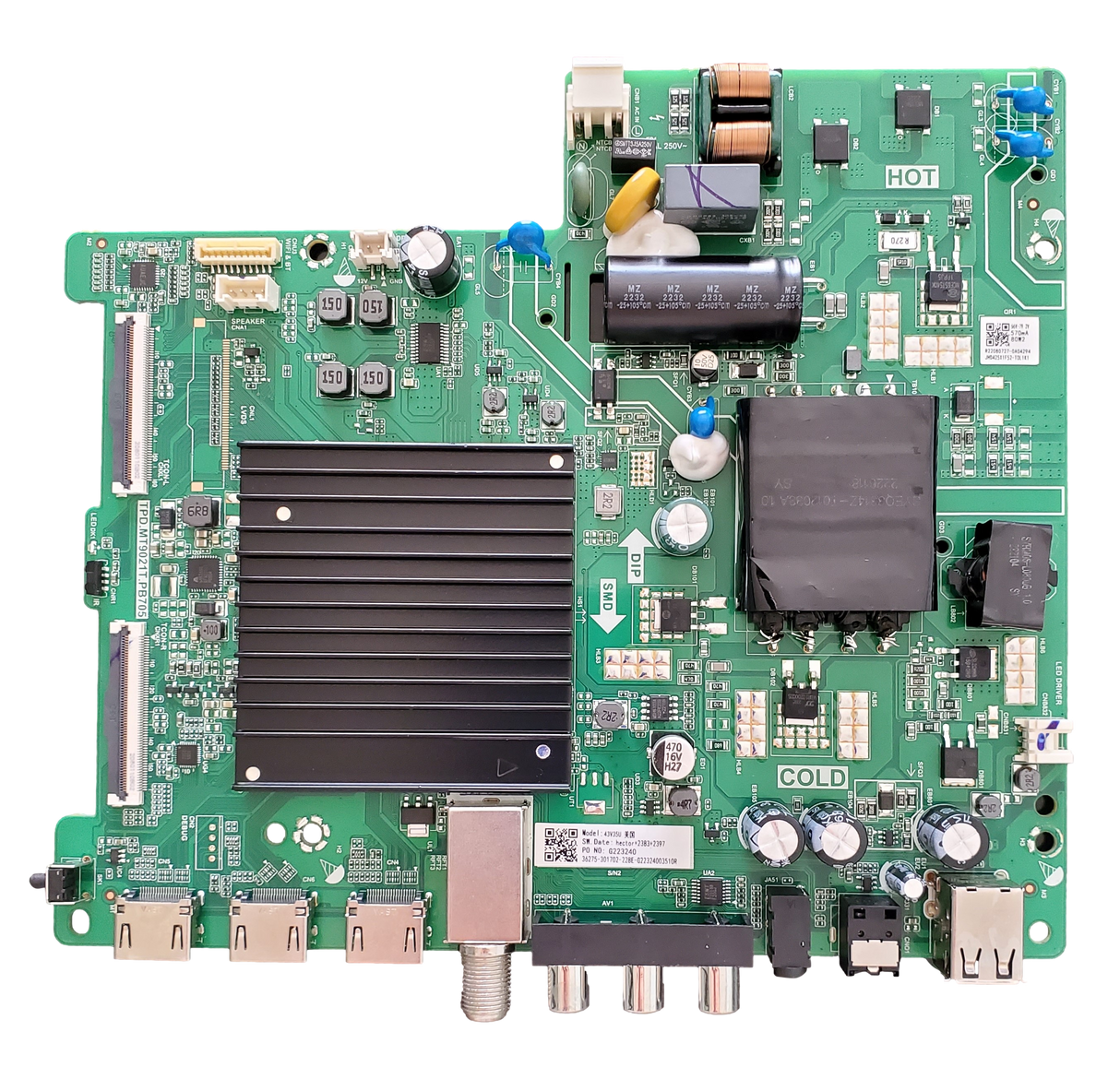 301702, Toshiba Main Board, TPD.MT9021T.PB705, 43V35KU