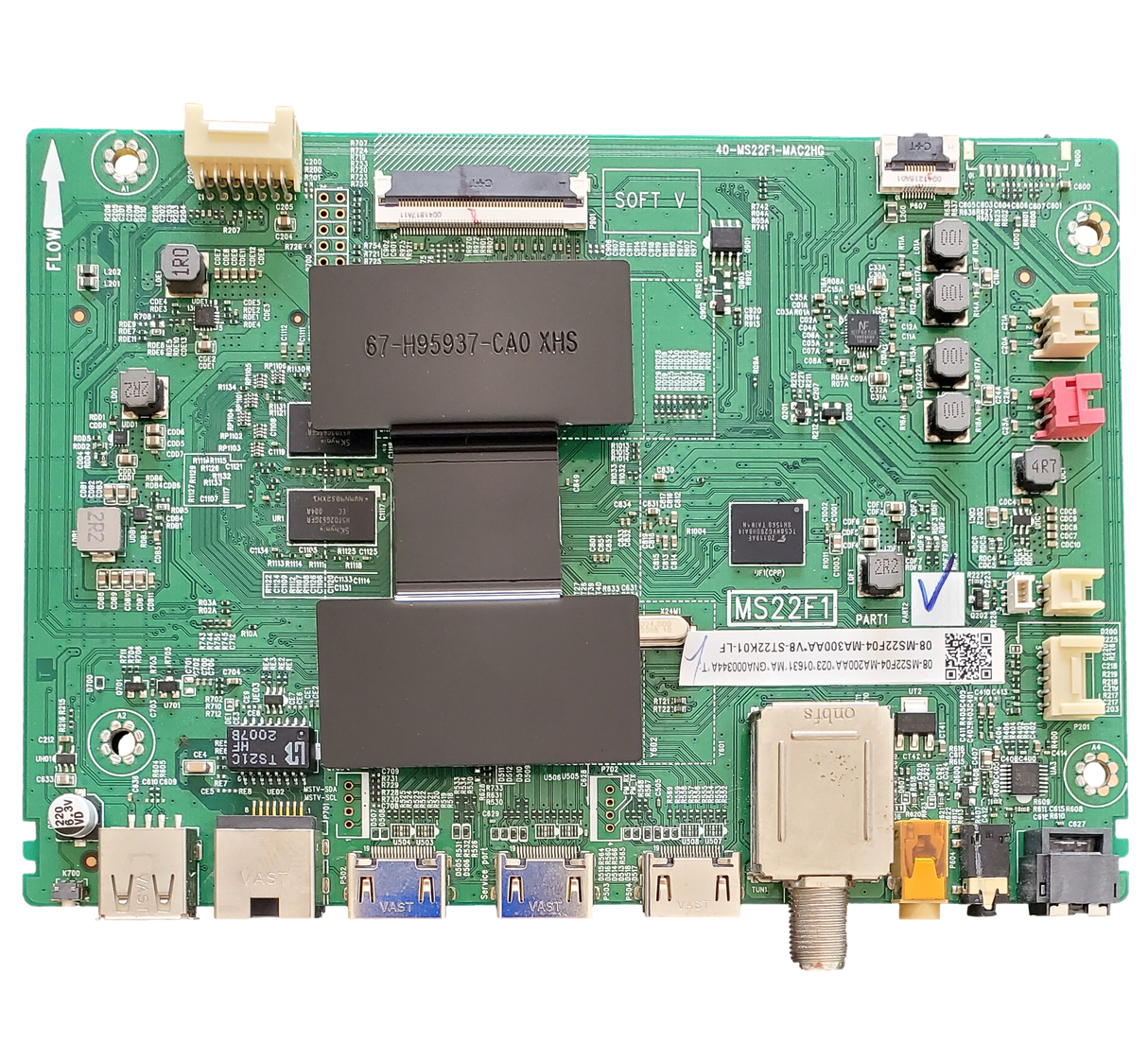 08-MS22F04-MA200AA TCL Main Board, 08-MS22F04-MA200AA, 08-MS22F04-MA300AA, V8-ST22K01-LF, MS22F1, 43S525