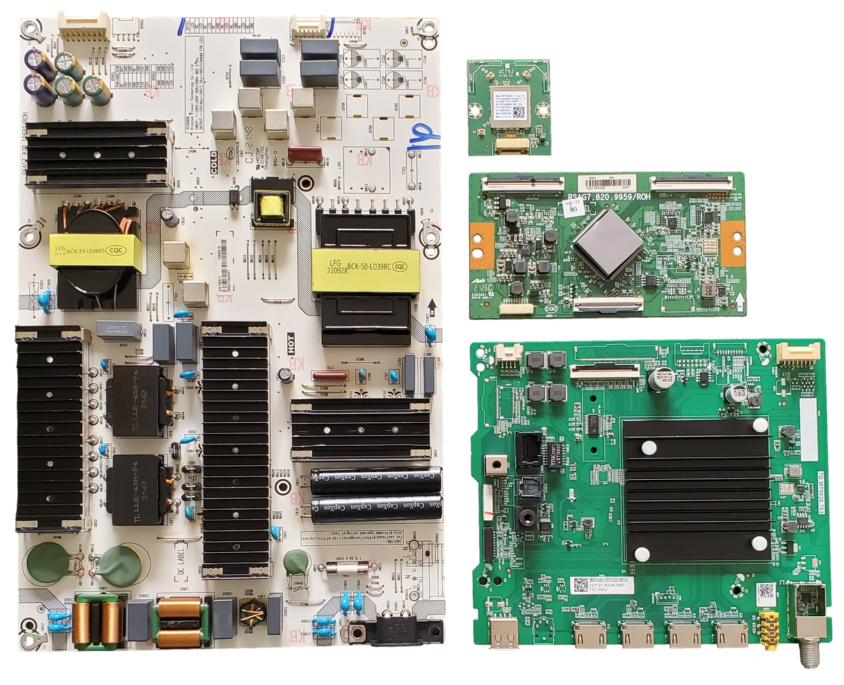 75C350KU Toshiba TV Repair Parts Kit, 289276 Main Board, 290023 / 297857 Power Supply, 283051 T-Con, 1244403 Wifi, 75C350KU