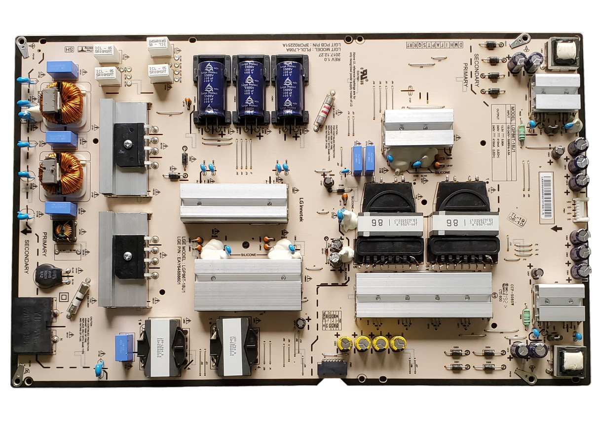 EAY64888601 LG Power Supply, LGP86T-18U1, PLDL-L708A, 3PCR02251A, 86UK6570AUA, 86UK7570PUB, 86UK6570PUB, 86UM8070AUA, 86UM8070PUA, 86UM8070AUB