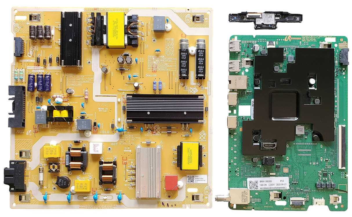 QN55Q60CAFXZA Samsung TV Repair Kit, QN55Q60CDFXZA, BN94-18026S Main Board, BN44-01100J Power Supply, BN59-01403A Wi-Fi Board, QN55Q60CAFXZA, QN55Q60CDFXZA