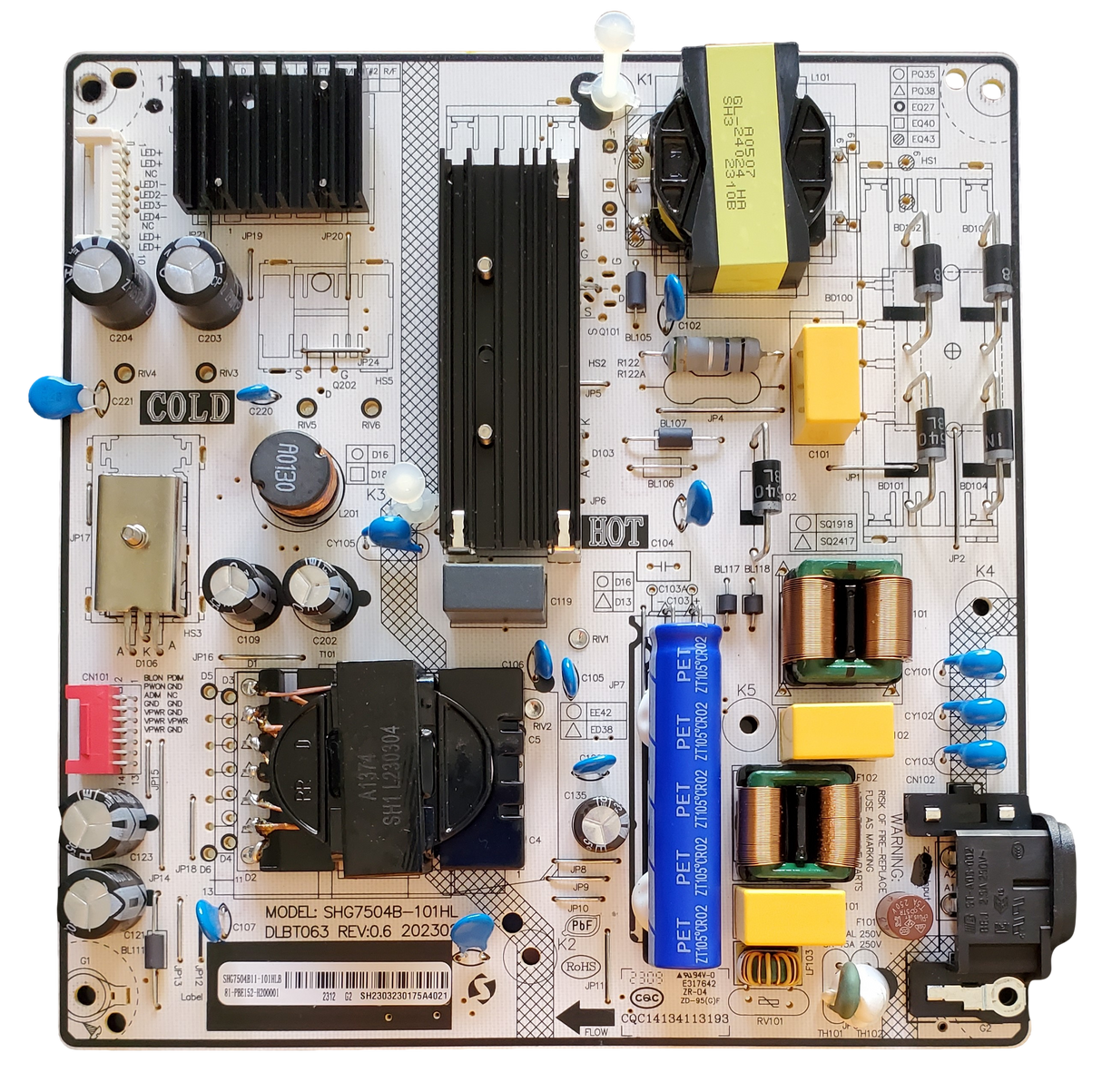 81-PBE152-H200001 TCL Power Supply, SHG7504B-101HL, 65Q650