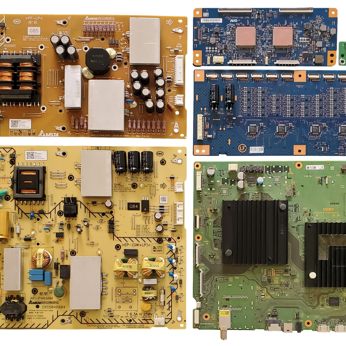 XBR-75X900F Sony TV Repair Parts Kit, A-2197-252-A Main Board, 1