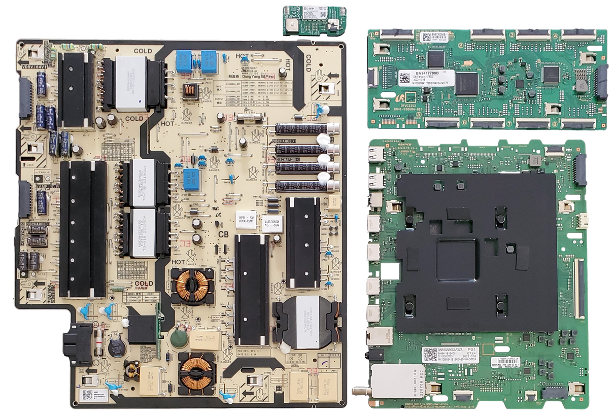 QN55QN90CAFXZA Samsung TV Repair Parts Kit, BN94-18154D Main Board, BN44-01216A Power Supply, BN94-17799B LED Driver, BN59-01435A Wifi, QN55QN90CAFXZA