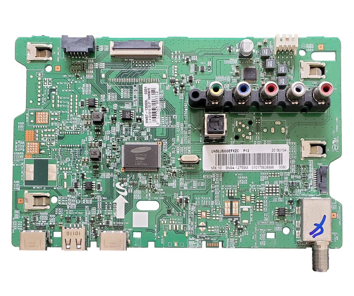 BN94-12759M Samsung Main Board, BN94-12759M, BN97-13563L, BN41-02488F, UN50J5000EFXZA