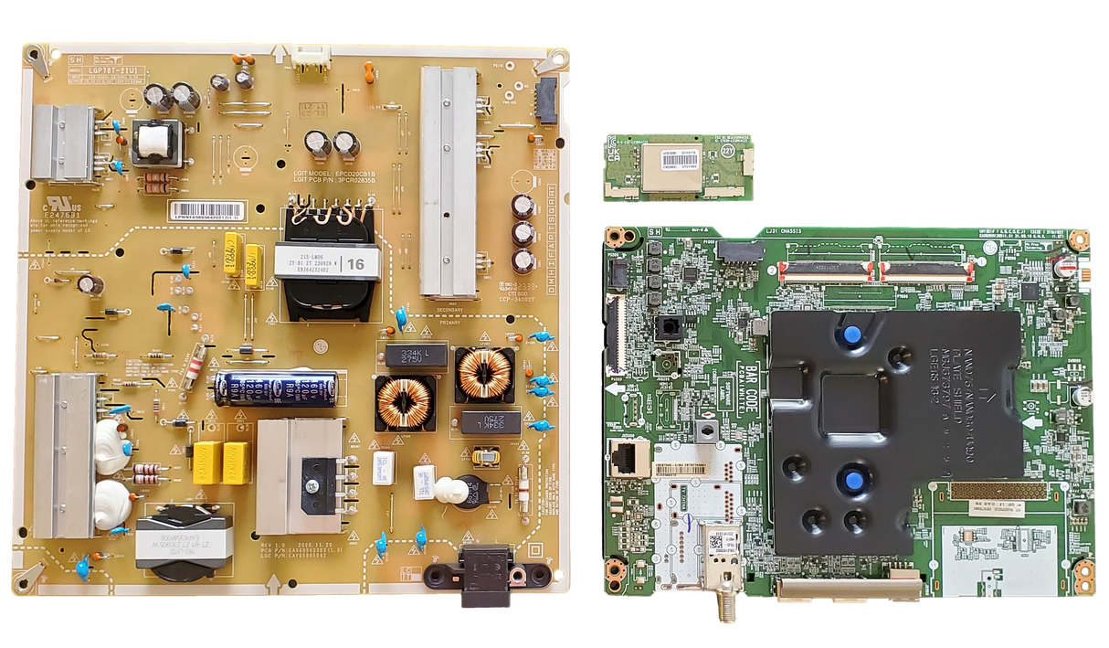 70UQ7590PUB LG TV Repair Parts Kit, EBT67703001 Main Board, EAY65895642 Power Supply, EAT65182001 Wifi, 70UQ7590PUB