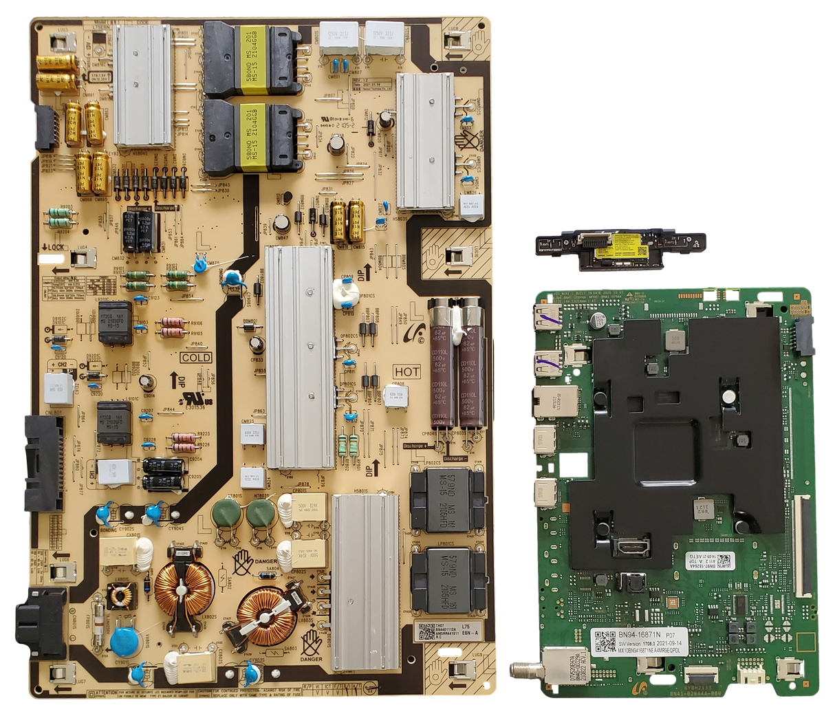 UN75AU8000FXZA Samsung TV Repair Parts Kit, BN94-16871N / BN94-17717B Main Board, BN44-01112A Power Supply, UN75AU8000FXZA CA05, UN75AU8000FXZA, UN75AU8000BXZA