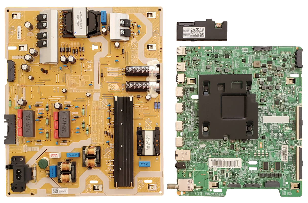 QN65Q6FNAFXZA Samsung TV Repair Parts Kit, BN94-13029A Main Board, BN44-00878E Power Supply, BN59-01264B Wifi, QN65Q6FNAFXZA FA01, QN65Q6FNAFXZA