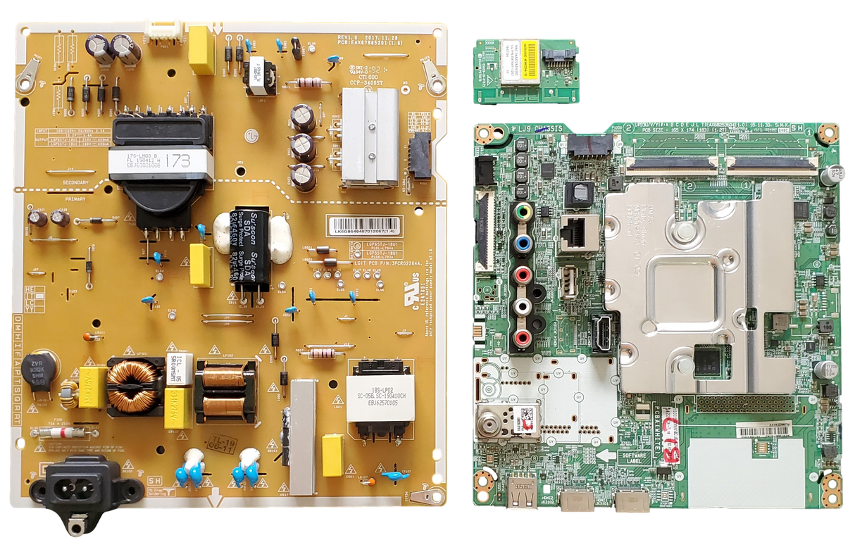 55UM6950DUB LG TV Repair Parts kit, EBT66233802 Main Board, EAY64948701 Power Supply, EAT64113202 Wifi, 55UM6950DUB BUSGLKR, 55UM6950DUB