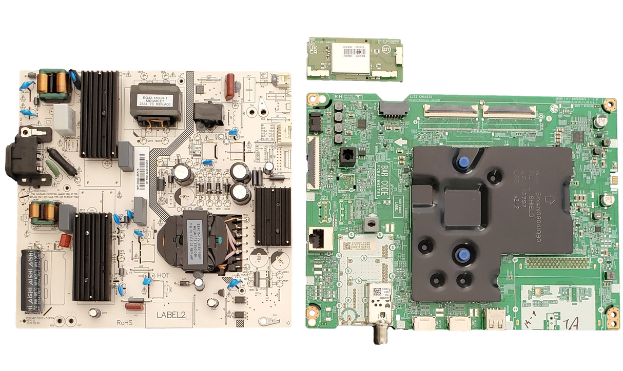 55UQ7570PUJ LG TV Repair Parts Kit, EBR36624834 Main Board, MP138GC-55P7A Power Supply, EAT65182001 Wifi, 55UQ7570PUJ CUSFBH, 55UQ7570PUJ