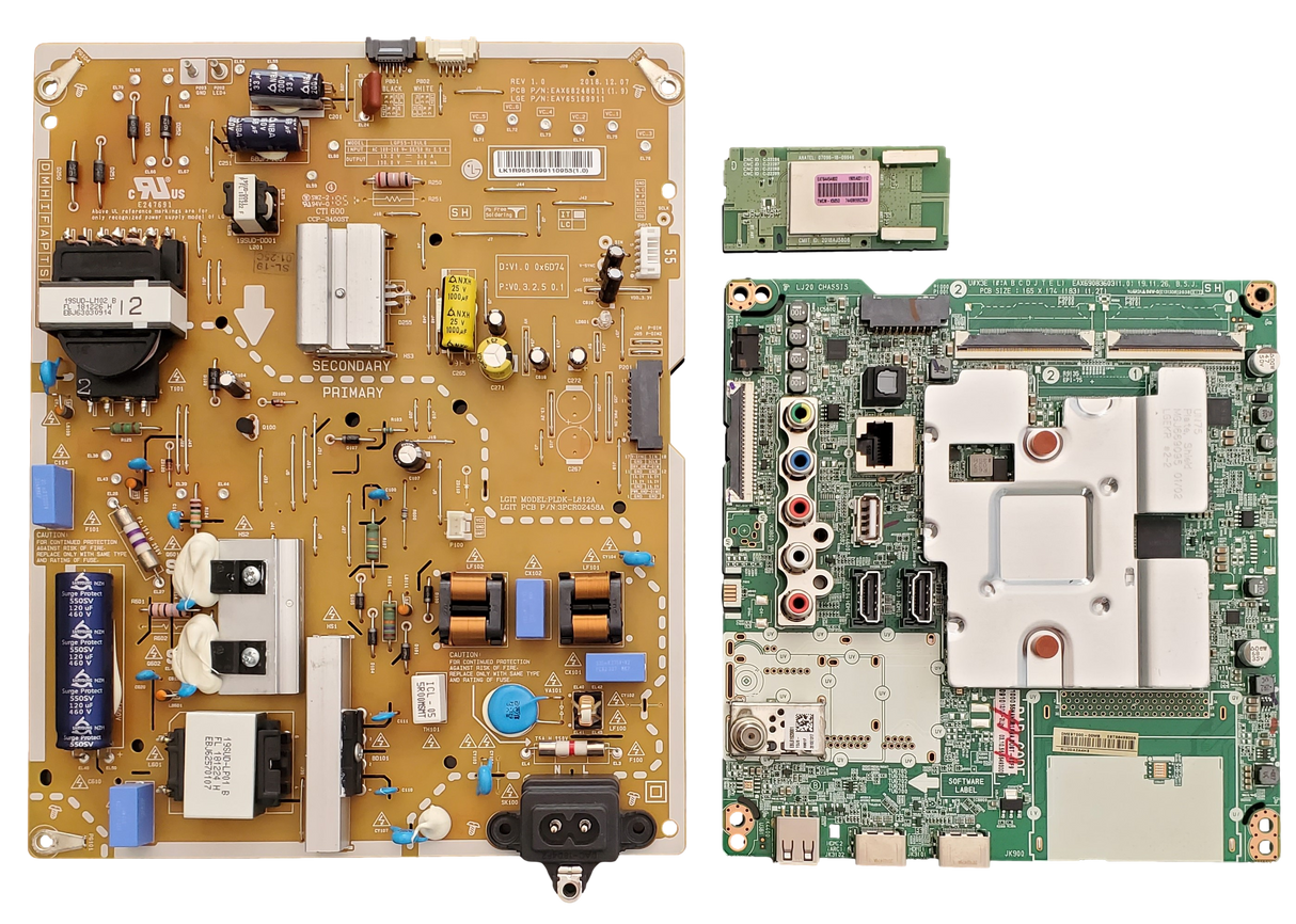 55NANO81ANA LG TV Repair Parts Kit, EBT66493005 Main Board, EAY65169911 Power Supply, EAT64897302 Wifi, 55NANO81ANA BUSTLOR, 55NANO81ANA