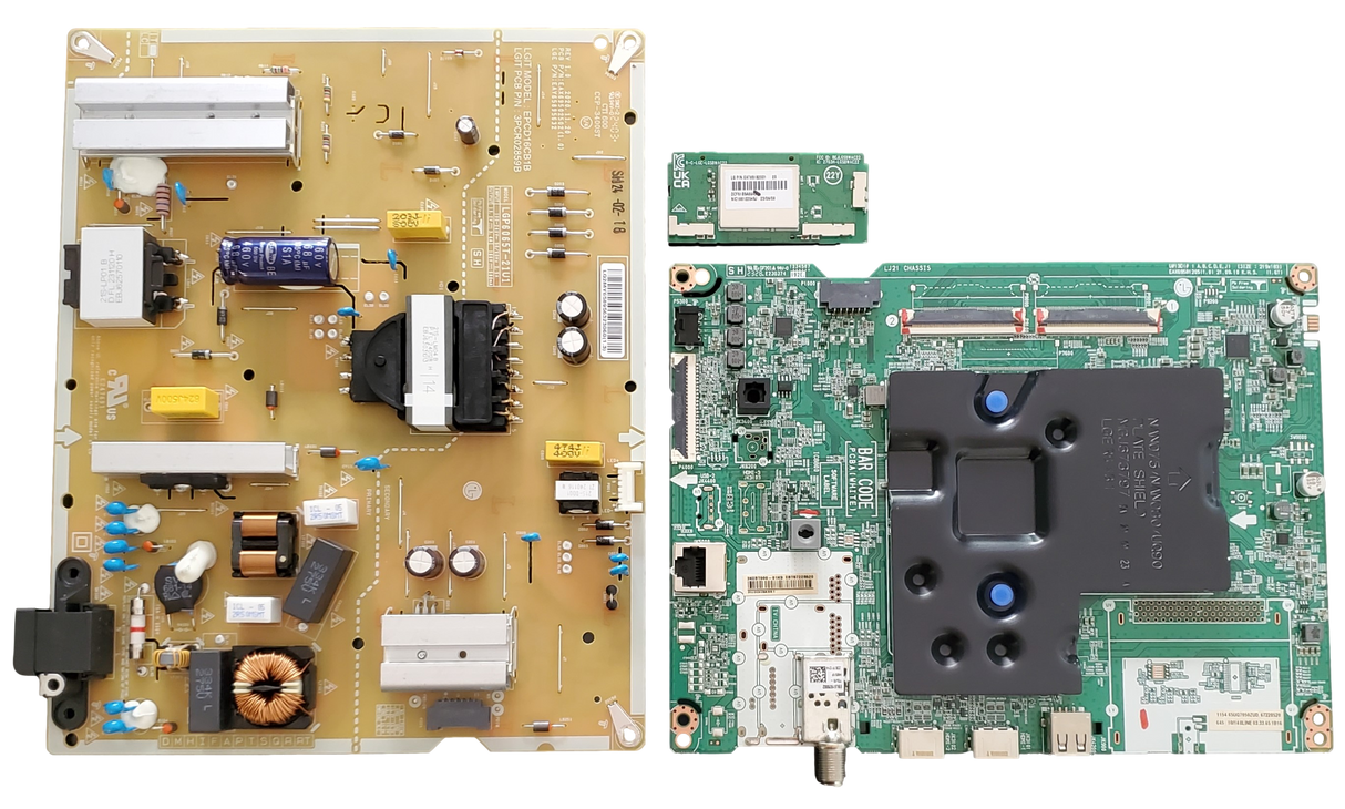 65UQ7050ZUD LG TV Repair Kit, EBT67228520 Main Board, EAY65895632 Power Supply, EAT65182001 Wifi, 65UQ7070ZUE BUSMLKR, 65UQ7050ZUD