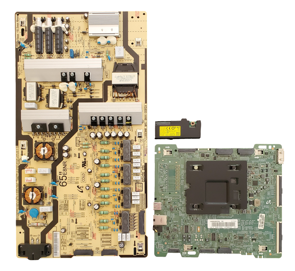 UN65MU8000FXZA Samsung TV Repair Parts Kit, BN94-12295J Main Board, BN44-00912A Power Supply, BN59-01265A Wifi, UN65MU8000FXZA AB05, UN65MU8000FXZA