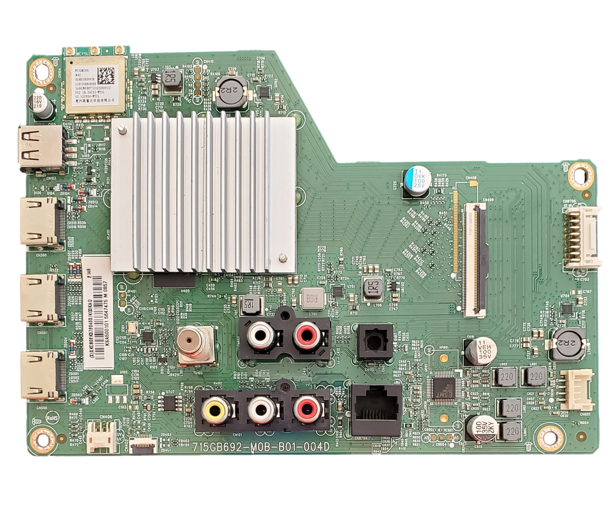 756TXKCB02K072 Vizio Main Board, (X)XKCB02K072040X, 715GB692-M0B-B01-004D, V505-J01