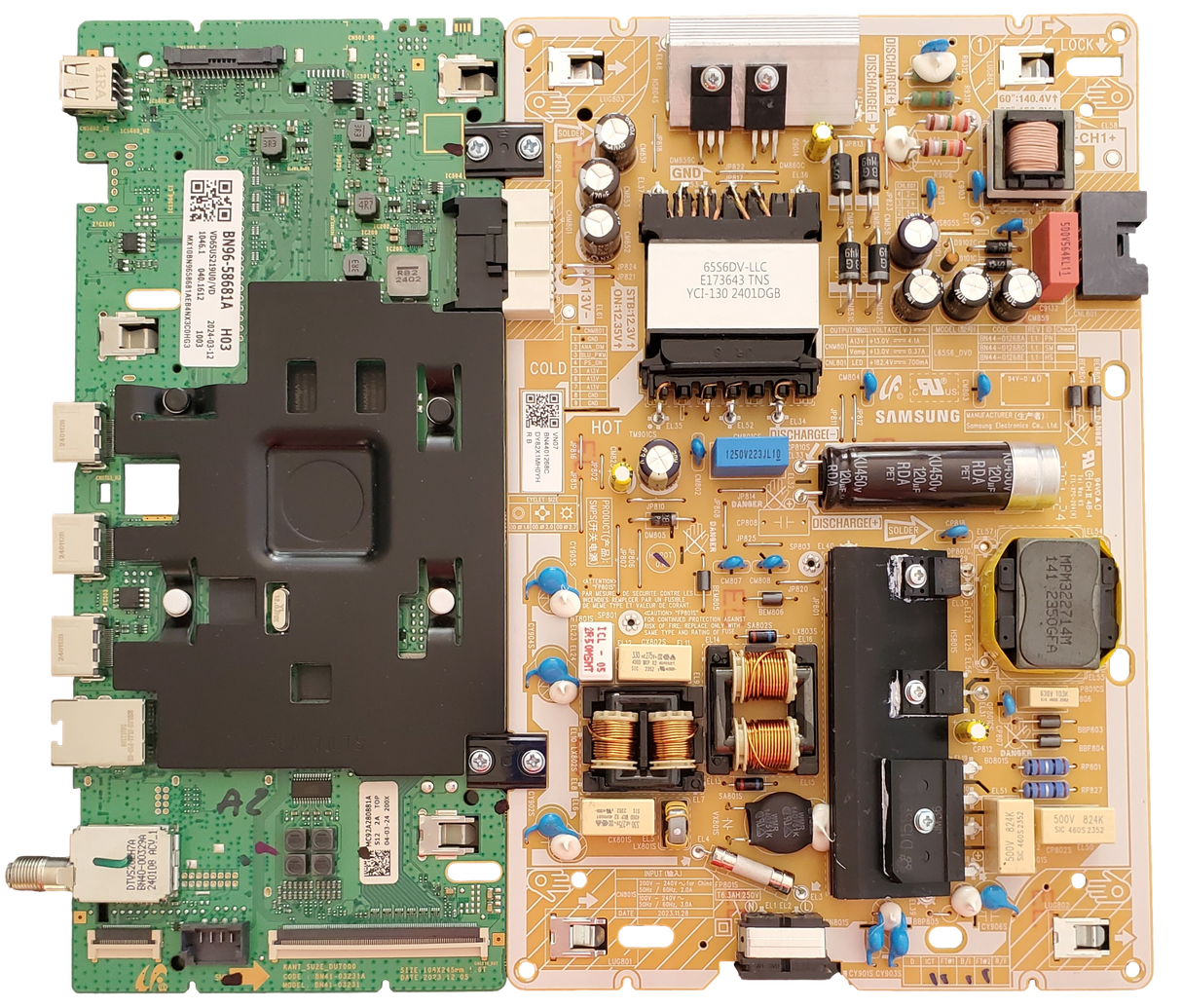 BN96-58681A-COMBO Samsung Main Board/Power Supply, BN44-01268C, BN-03231A, UN65DU7200FXZA, 65DU7200BXZA, UN65DU7200DXZA