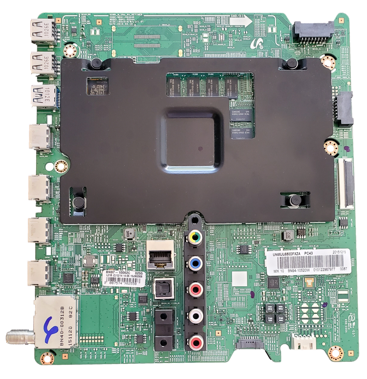 BN94-10520W Samsung Main Board, BN97-10062C, BN41-02344D, UN65JU650DFXZA