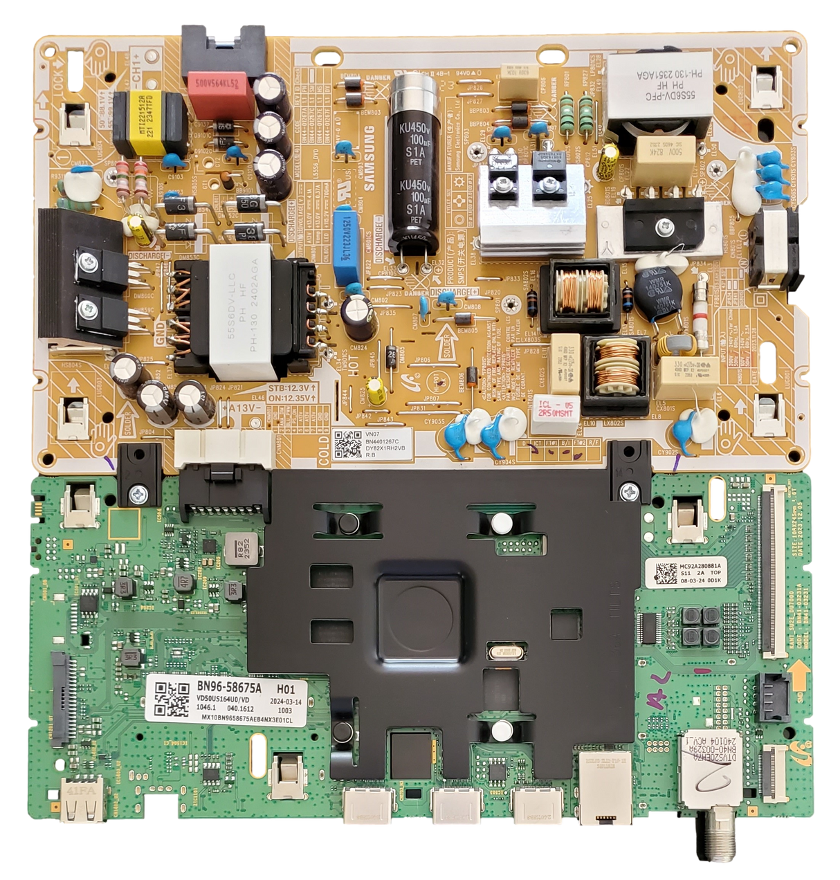 BN96-58675A-Combo Samsung Main Board/Power Supply, BN96-58675A, KANT_SU2E_DU7000, BN44-01267C, UN50DU7200DXZA
