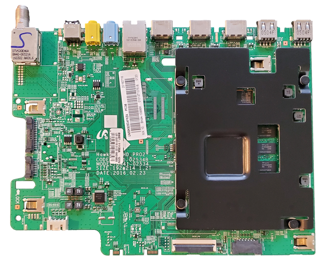 BN94-10996K Samsung Main Board, BN97-11139A, BN41-02534B, UN55K625DAFXZA