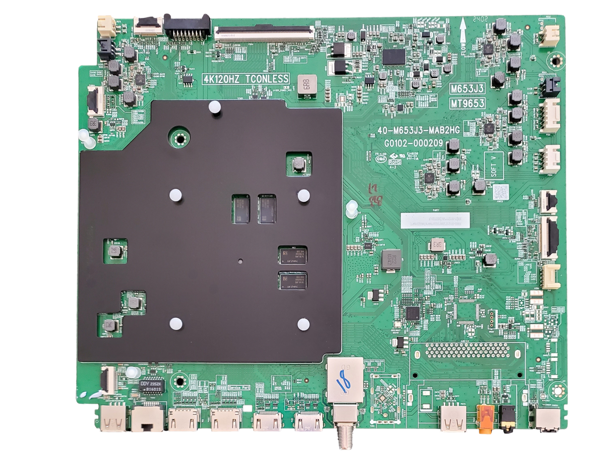 30800-001215 TCL Main Board, 40-M653J3-MAB2HG, G0102-000209, 30801-001211, 85QM851G, 98QM851G