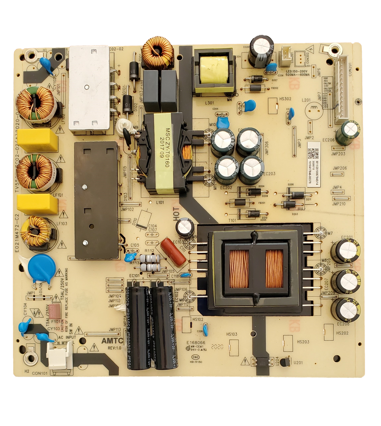 514C5507M11 RCA Power Supply Board, TV5507-ZC02-02, RTAQ5033