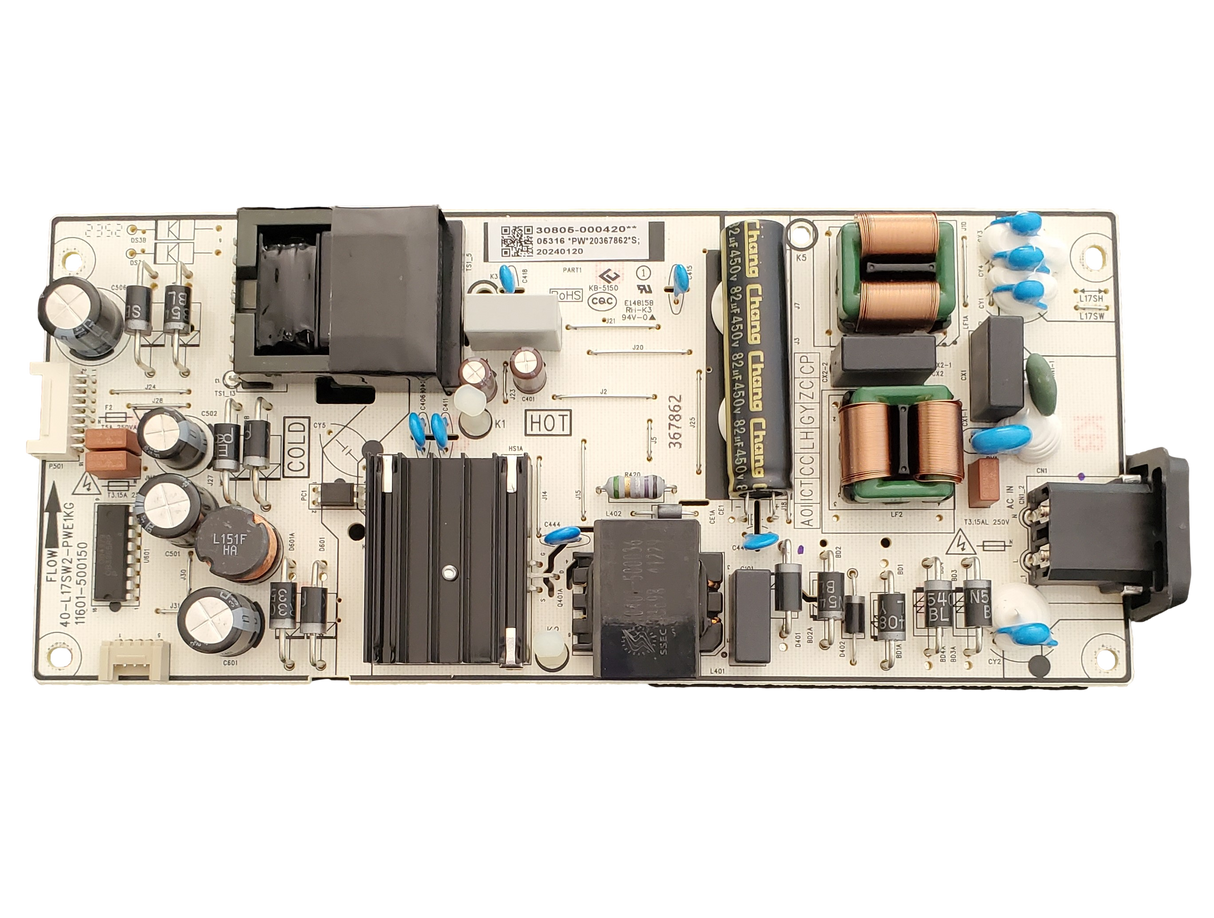 30805-000420 TCL Power Supply Board, 40-L17SW2-PWE1KG, 65S551G, 50Q651G, 55Q651G, 55Q671G, 65S571G