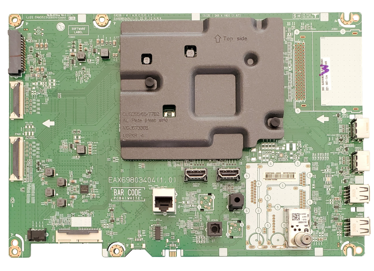 EBT67322601 LG Main Board, EAX69803404(1.0), OLED55B2AUA.DUSQLJR, OLED55B2AUA