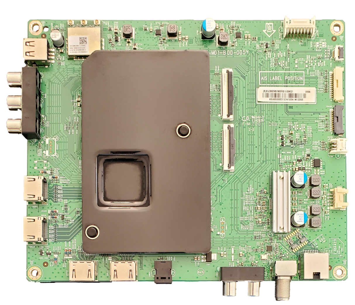 756TXLCB02K078 Vizio Main Board, (X)XLCB02K078020X, LTYAK1LY0850174, P85QX-J01