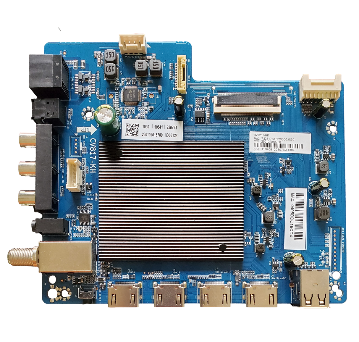 260102018780 Onn Main Board, CV817-KH, 100044717