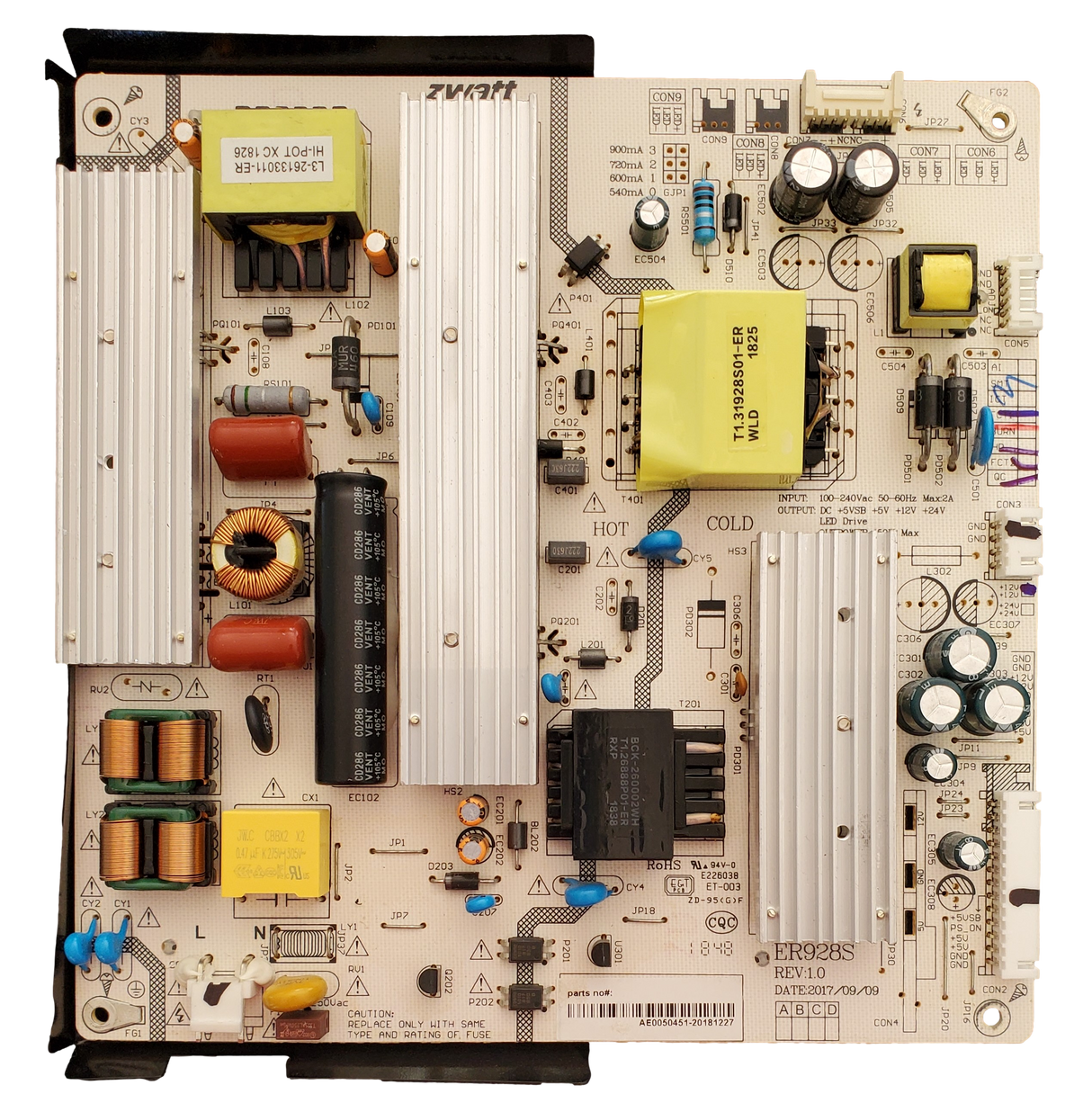 AE0050451 RCA Power Supply, AE0050451, ER928S-D, WP1811085, RNSMU5036