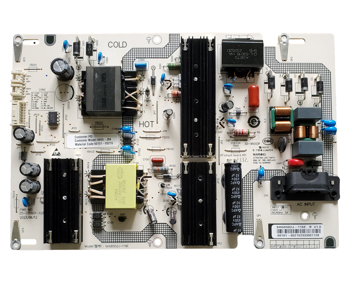 60101-05215 Vizio Power Supply, SHG6502J-116E, 60101-05215, V655-J04