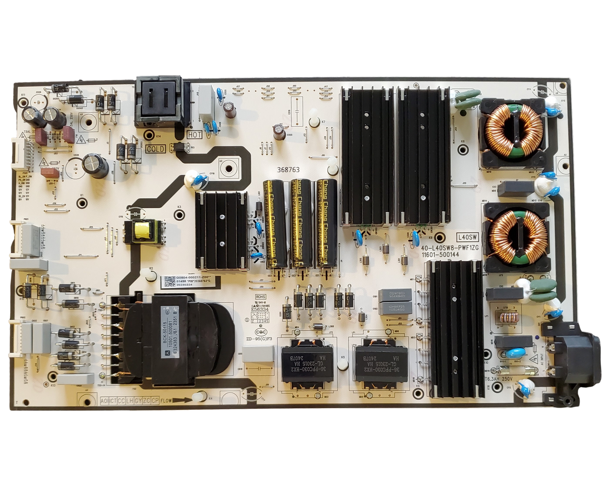 G0504-000211 TCL Power Supply, 40-L40SW8-PWF1ZG, 11601-500144, 85S551G, 85Q651G, 85S571G