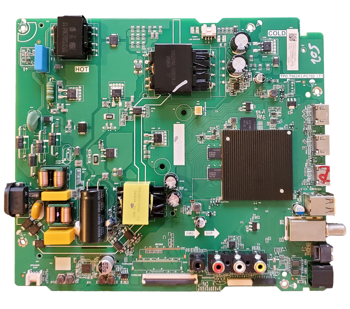 408024 Toshiba Main Board, 408024, 408023, TPD.T962X3.PC702 (T), 55C350LU