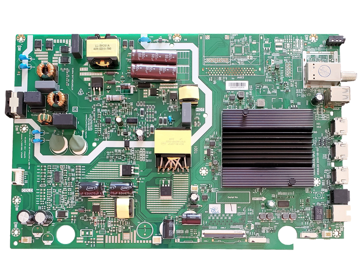 55UC6200-MAIN Skyworth Main Board, 5800-A9K53G-0P00, 55UC6200