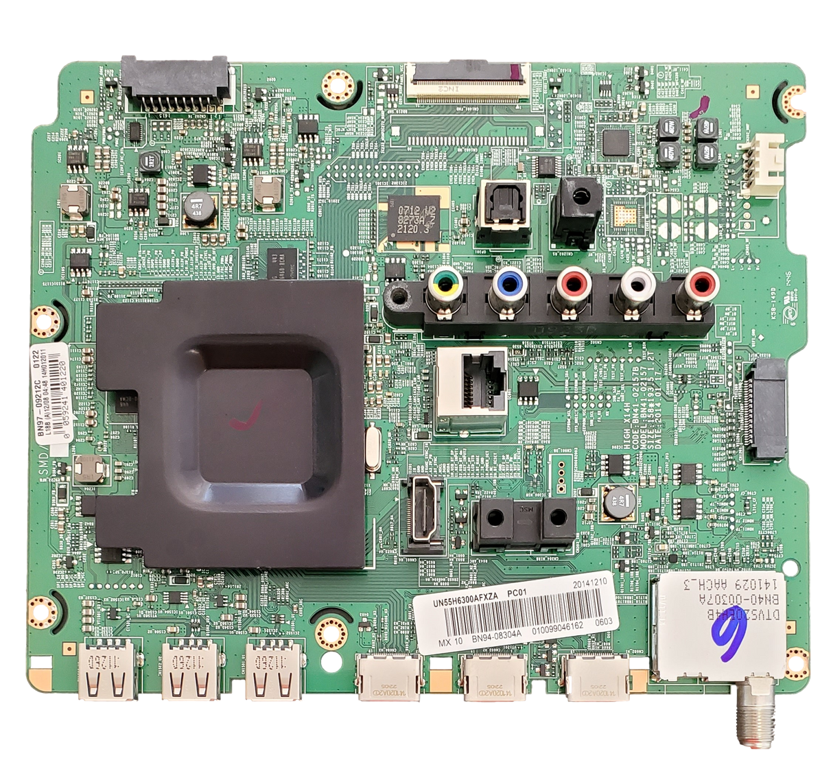 BN94-08304A Samsung Main Board, BN97-09212C, UH02, UN55H6300AF, UN55H6300AFXZA