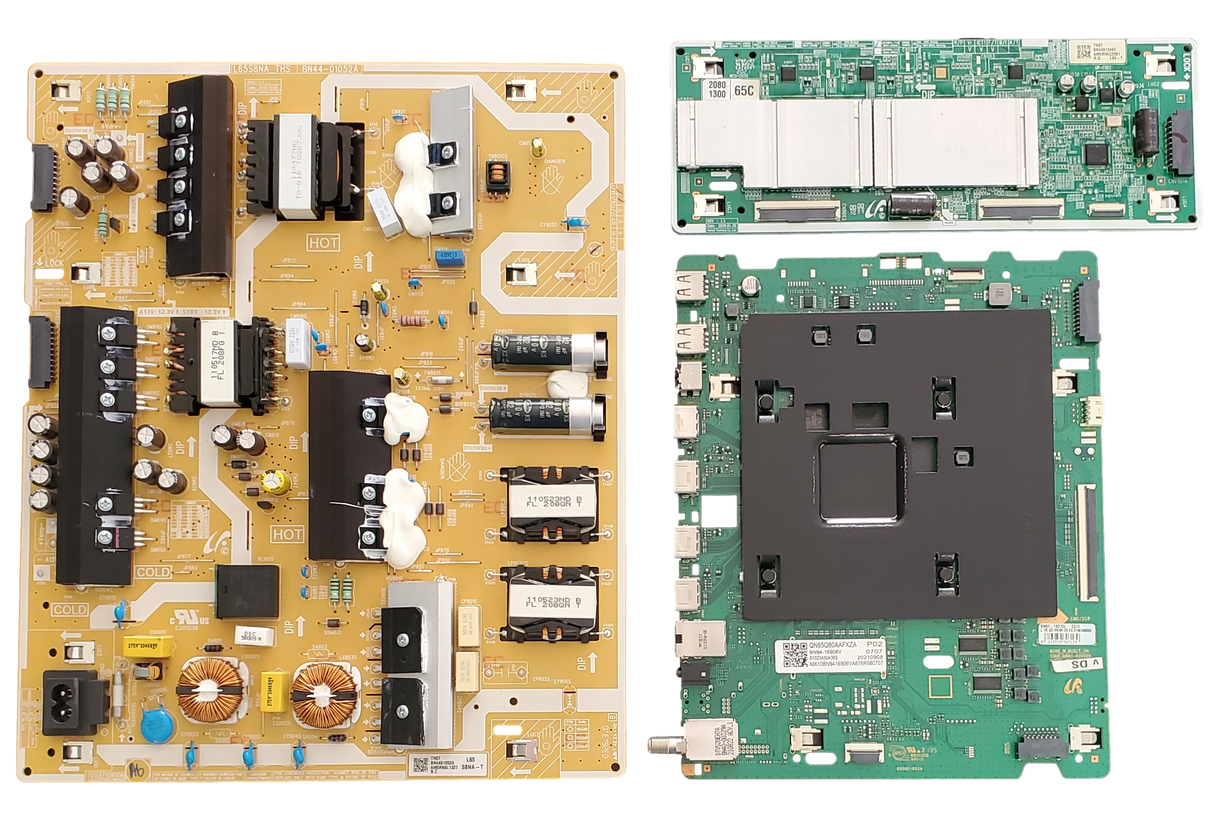 QN65Q80AAFXZA Samsung TV Repair Parts Kit, BN94-16906V Main Board, BN44-01052B Power Supply, BN44-01046C LED Driver, QN65Q80AAFXZA FG02, QN65Q80AAFXZA