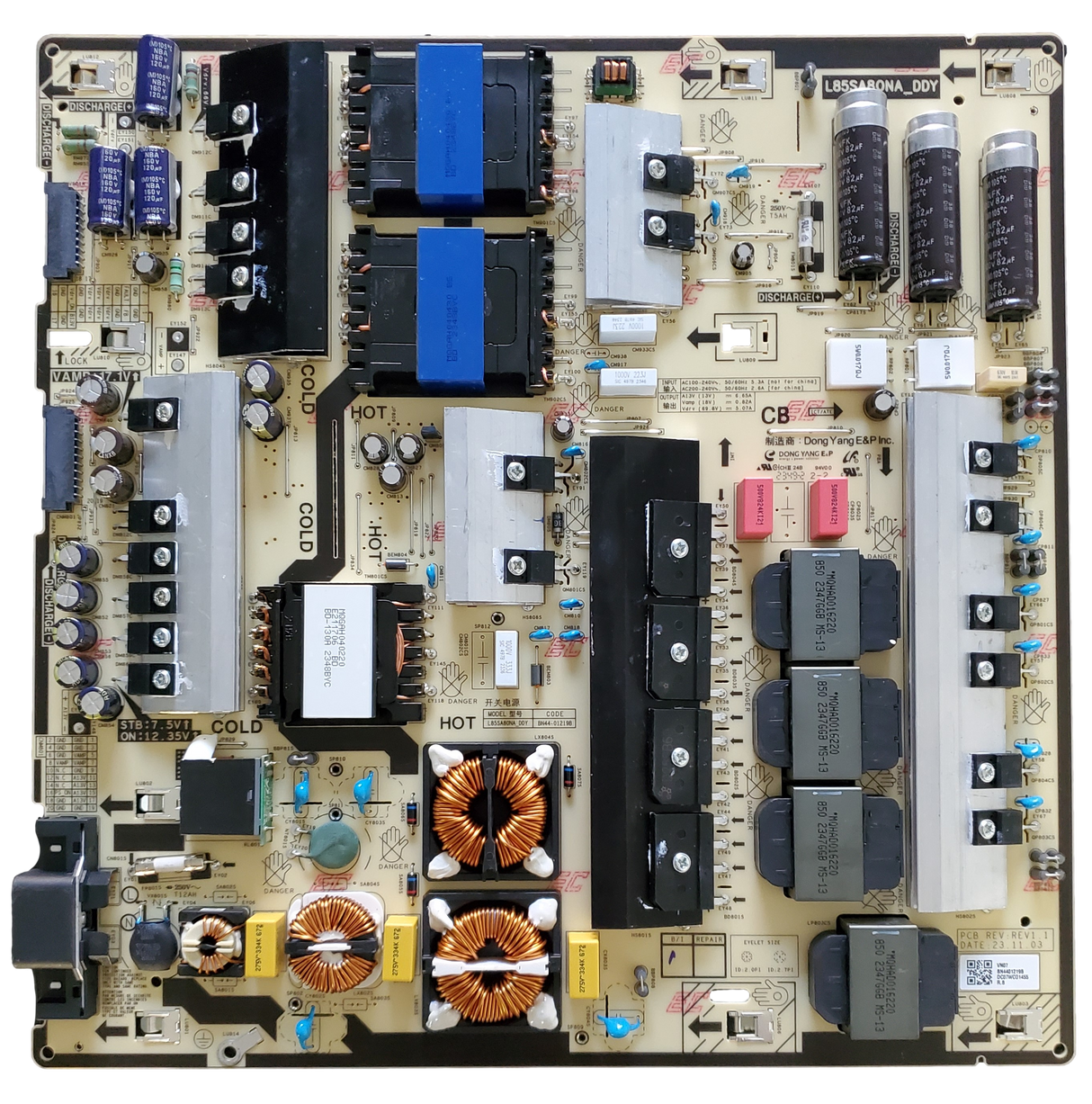 BN44-01219B Samsung Power Supply, L85SA80NA_DDY, BN4401219B, QN85QN85DBFXZA, QN85QN85DDFXZA