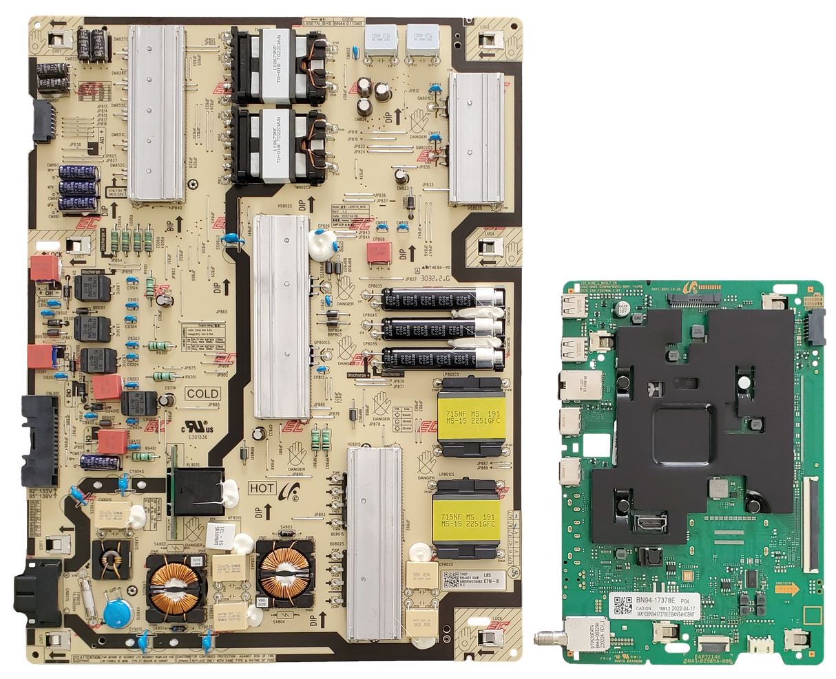 QN85Q60BDFXZA Samsung TV Repair Parts Kit, BN94-17378E Main Board, BN44-01104B Power Supply, QN85Q60BDFXZA, QN85Q60BAFXZA