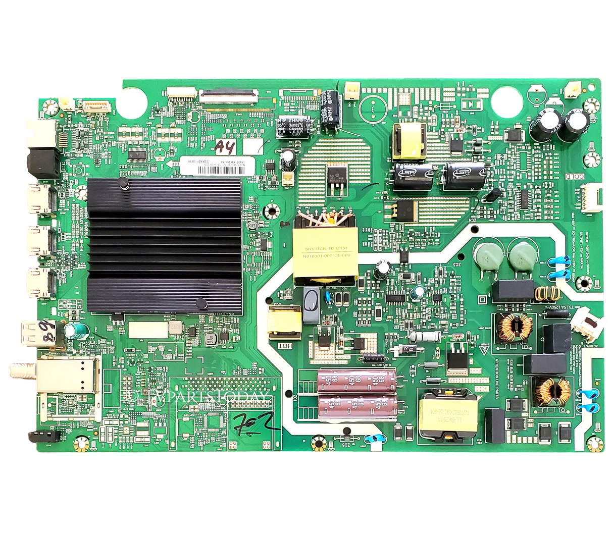 50UD7200-MAIN Skyworth Main Board/Power Supply, C5800-A9K65N-50, 2180068F-00006, A9K65G1, 50UD7200