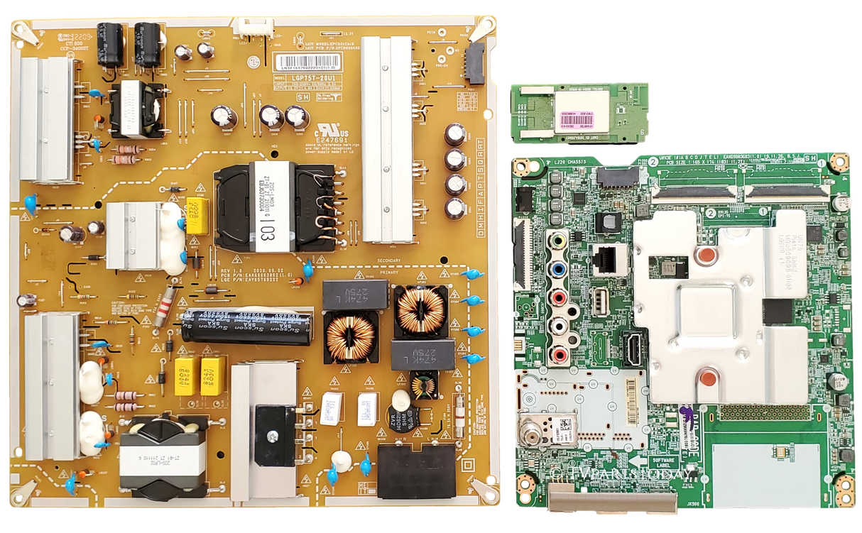 75UN6955ZUD LG TV Repair Parts Kit, EBT66714502 Main Board, EAY65769222 Power Supply, EAT64897302 Wifi, 75UN6955ZUD