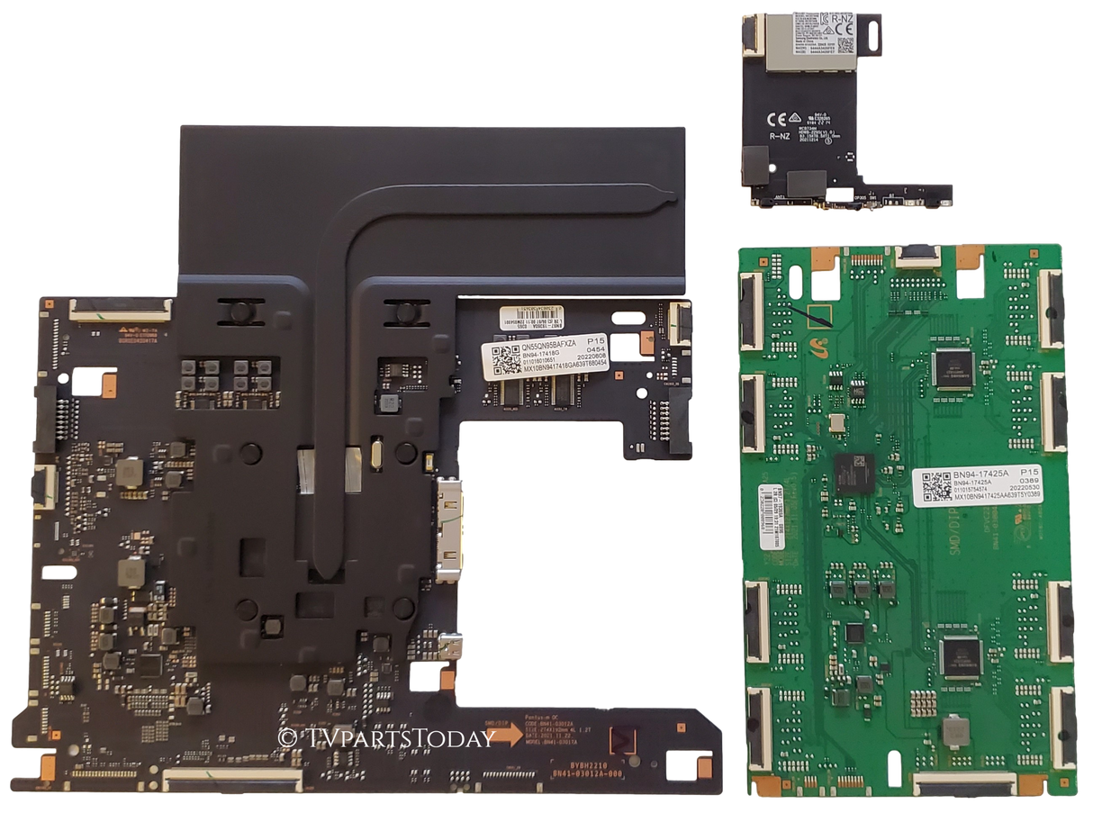 QN55QN95BAFXZA Samsung TV Repair Parts Kit, BN94-17674M / BN94-17418G Main Board, BN94-17425A LED Driver, BN94-01425W Wifi, QN55QN95BAFXZA