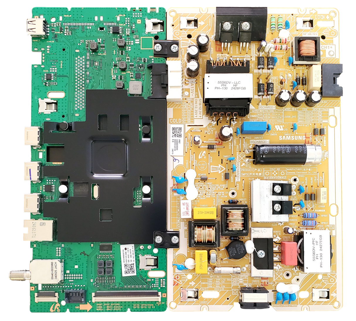 BN96-58722R-Combo, Samsung Main Board/Power Supply, BN44-01267F, L55S6_DVD, UN55DU7200FXZA