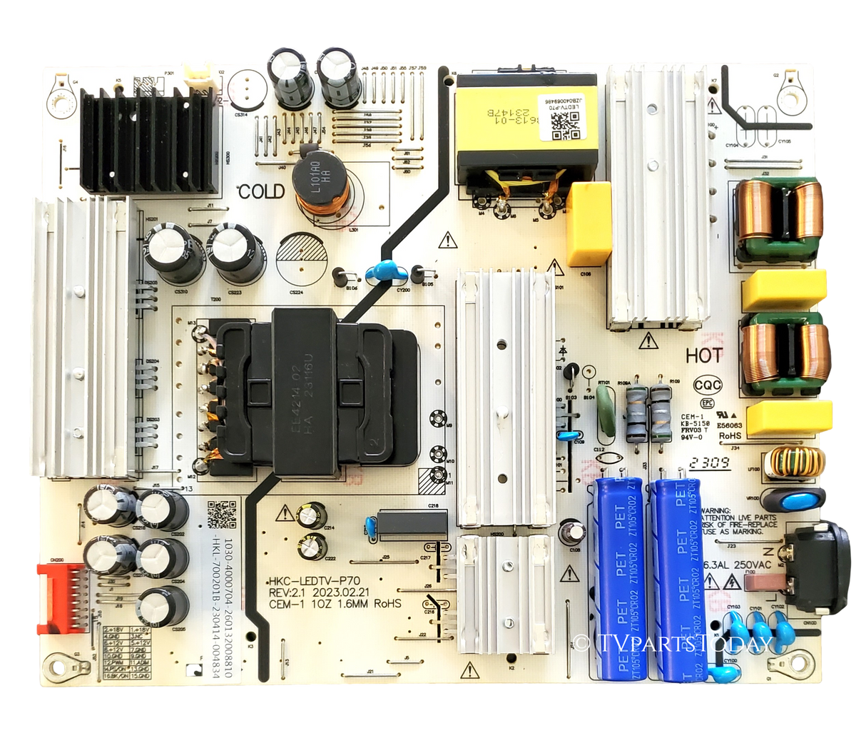 230310 TCL Power Supply, HKL-700201B, HKC-LEDTV-P70, 260132008810, 70S470G