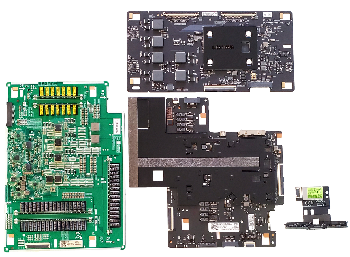 QN77S95DDFXZA Samsung TV Repair Parts Kit, BN94-18376E Main Board, BN96-58110B T-Con, BN44-01226A VSS, BN59-01443A Wifi, QN77S95DDFXZA