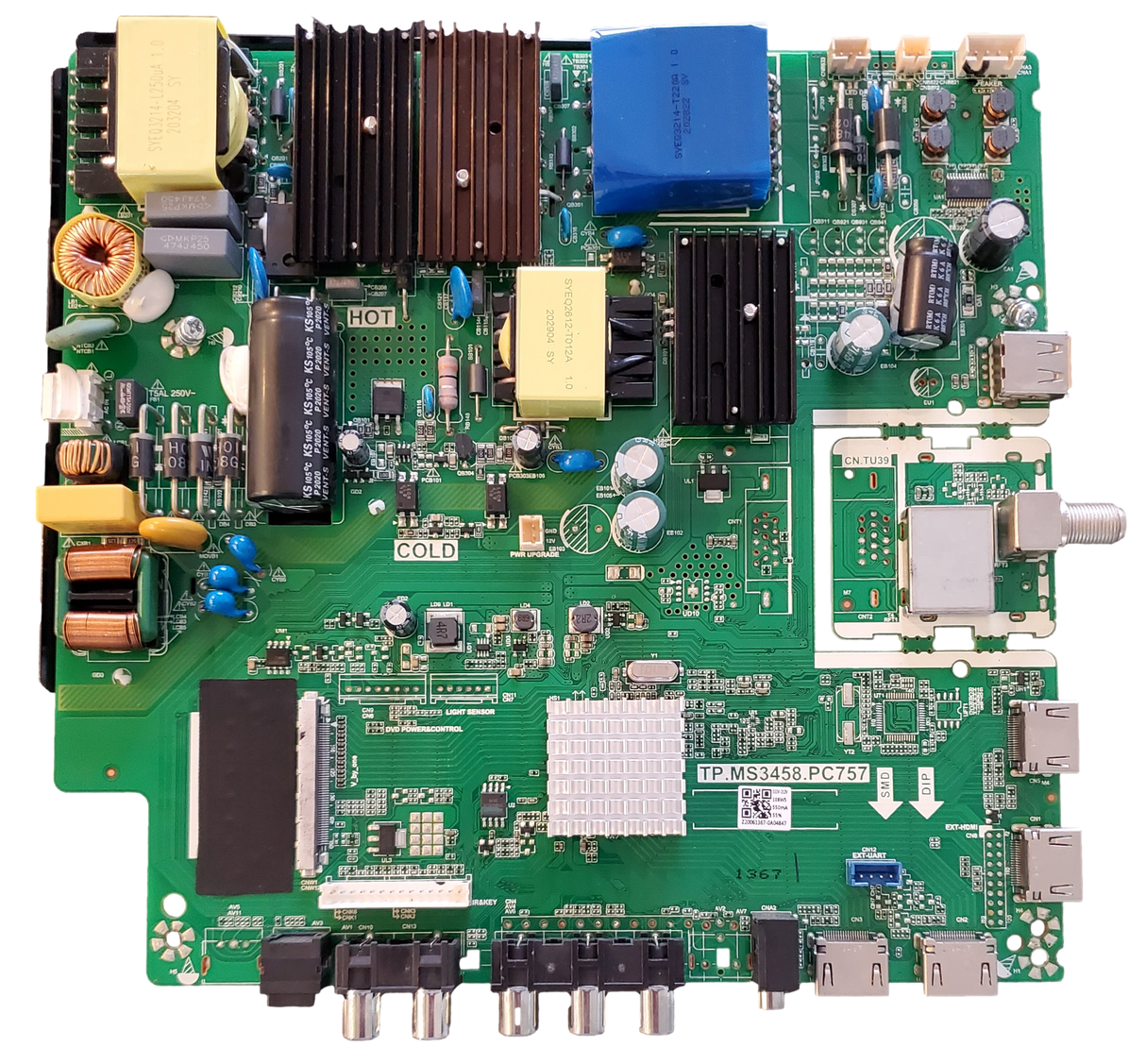 DCCK202005-035 Sceptre Main Board / Power Supply Board, TP.MS3458.PC757, U515CV-UMR