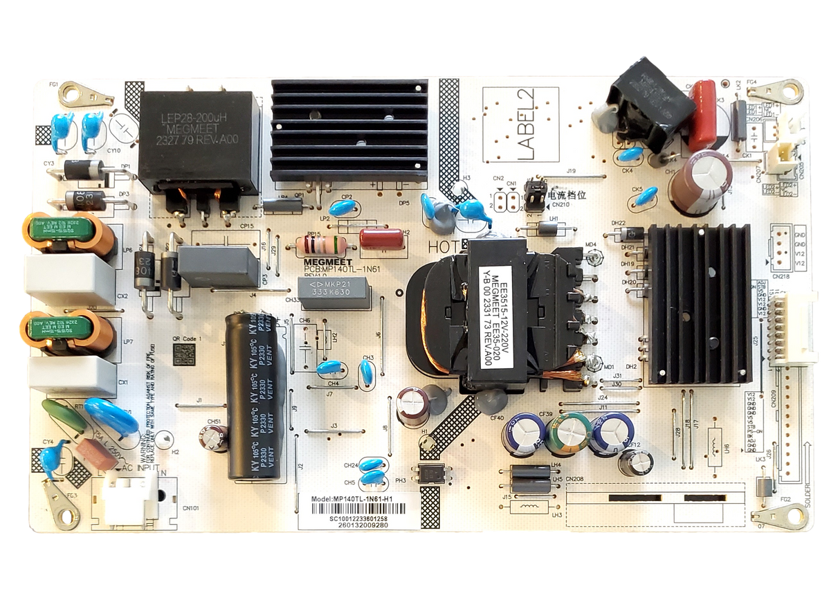 260132009280 Philips Power Supply, 260132009280, MP140TL-1N61, 55PUL6643/F7, WR55UT4212