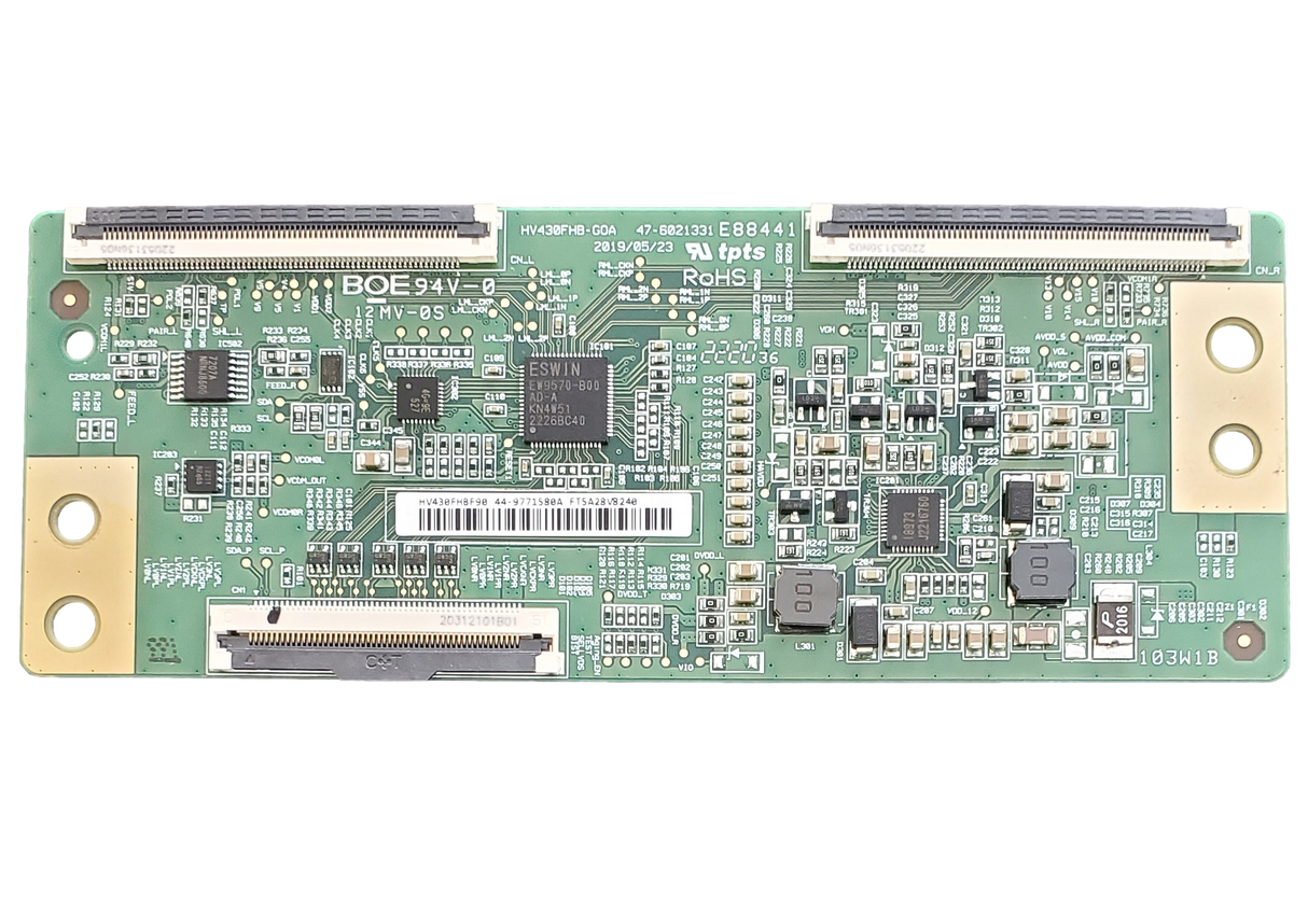 44-9771580A Vizio T-Con Board, HV430FHBF90, HV430FHB-GOA, D43F-J04