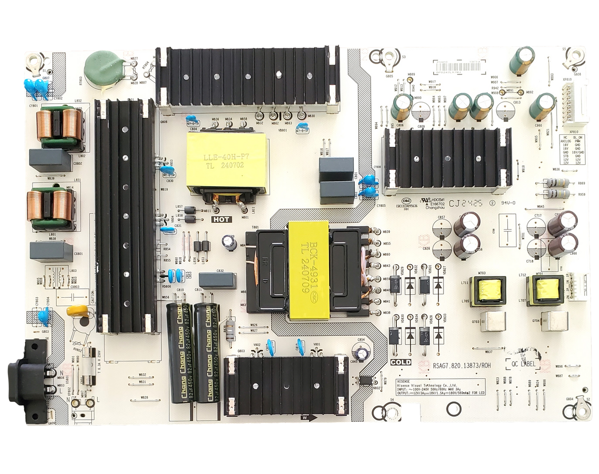 416410 Hisense Power Supply Board, RSAG7.820.13873/ROH, 75QD6N