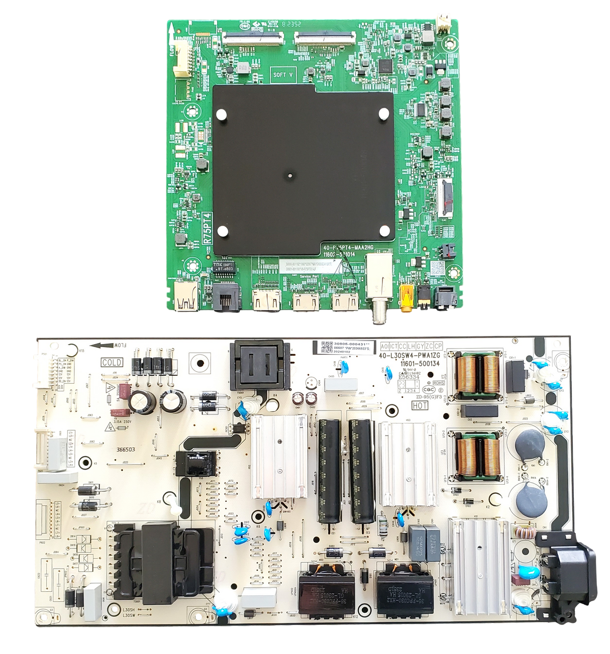 75S551G TCL TV Repair Parts Kit, 30800-001192 Main Board, 30805-000431 Power Supply, 75S551G