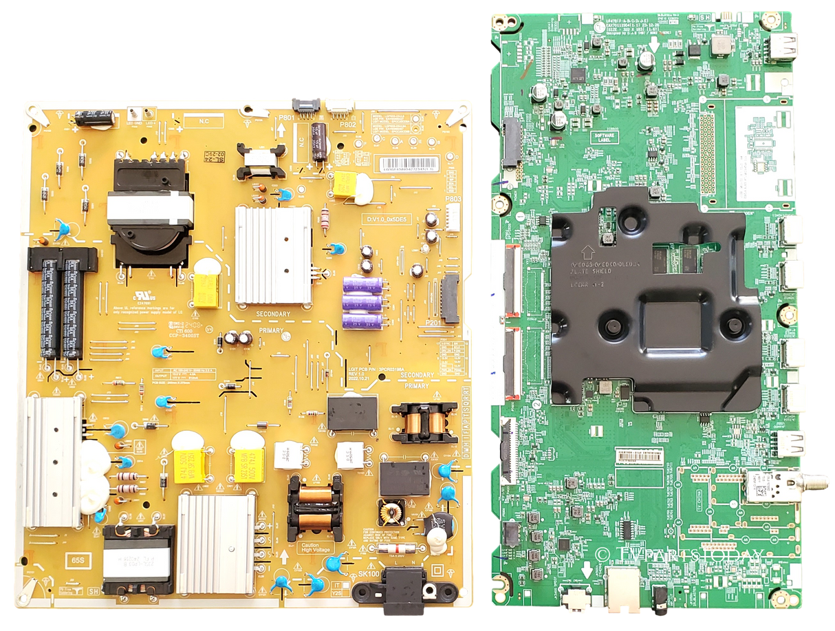 65QNED85TUA LG TV Repair Parts Kit, EBT67872602 Main Board, EAY65895427 Power Supply, 65QNED85TUA