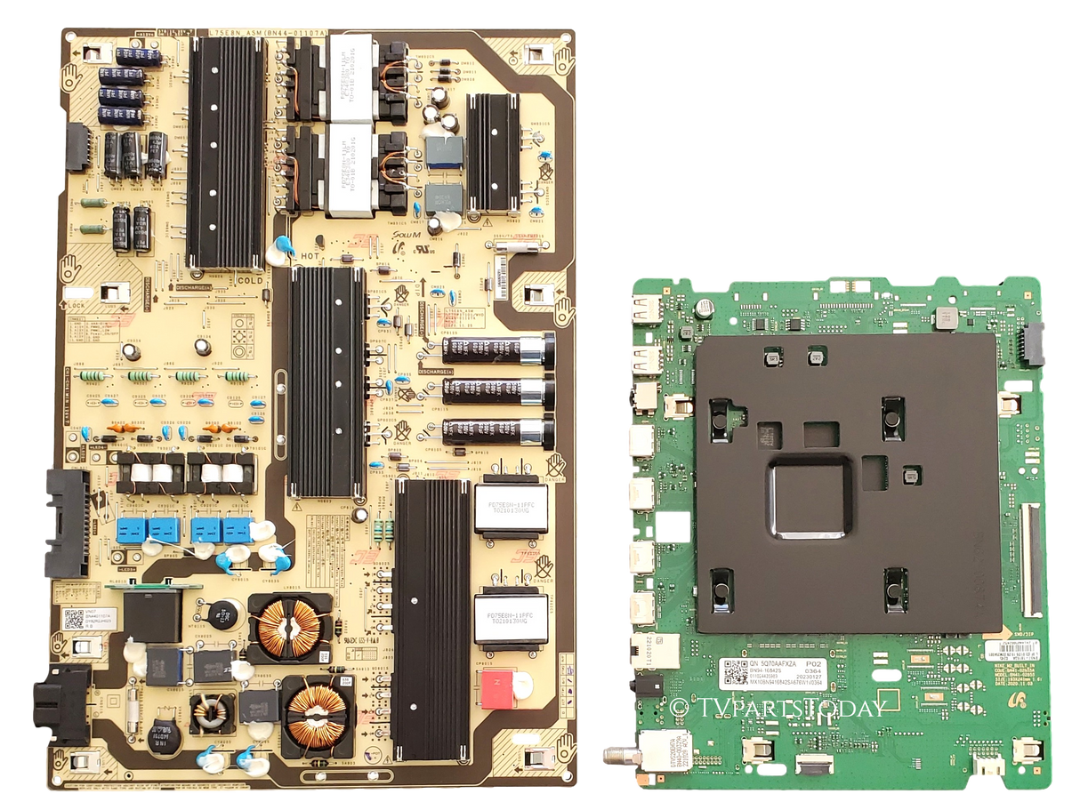 QN75Q7DAAFXZA Samsung TV Repair Parts Kit, BN94-17582E / BN94-17004U Main Board, BN44-01107A Power Supply, QN75Q7DAAFXZA CH07, QN75Q7DAAFXZA